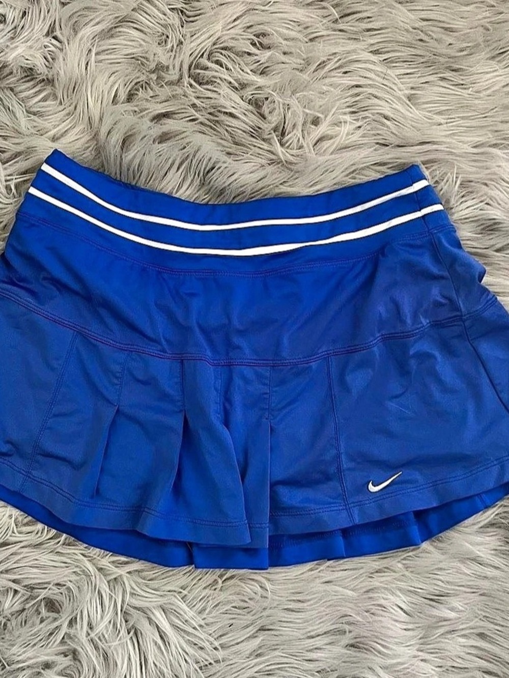 Nike Dri-FIT Pleated Tennis Mini Skirt in Blue Size Medium